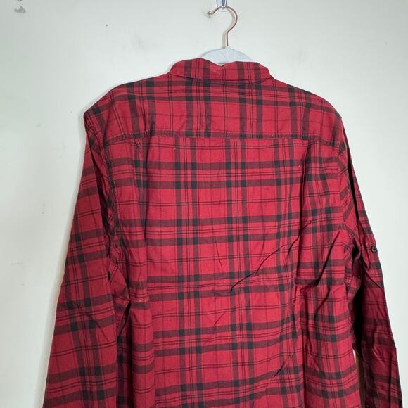 Alesbury Men's Red Plaid Shirt Size Large NWT Long Sleeve Button Up Cotton - Picture 6 of 10